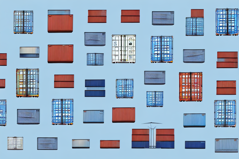 A variety of shipping containers in different sizes and shapes