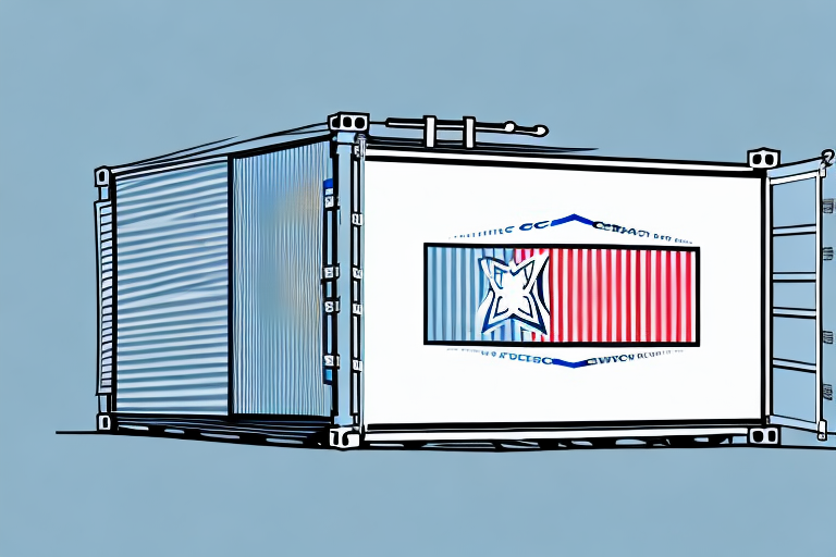 A shipping container with a csc plate on the side