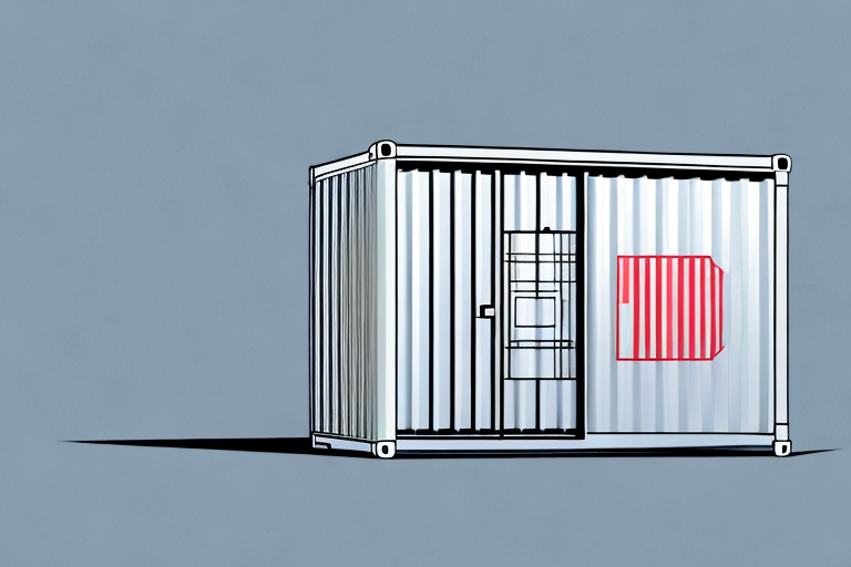 A steel shipping container